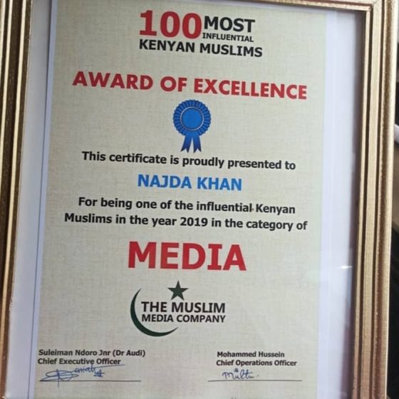 Najda Khan Awards